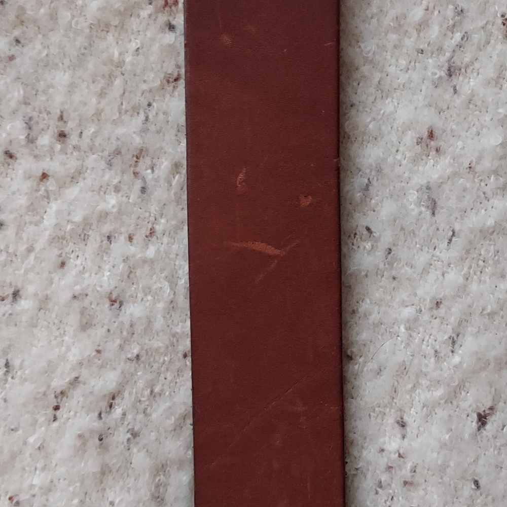 Women's Vintage Genuine Brown Leather Belt SIZE SMALL - Picture 9 of 9